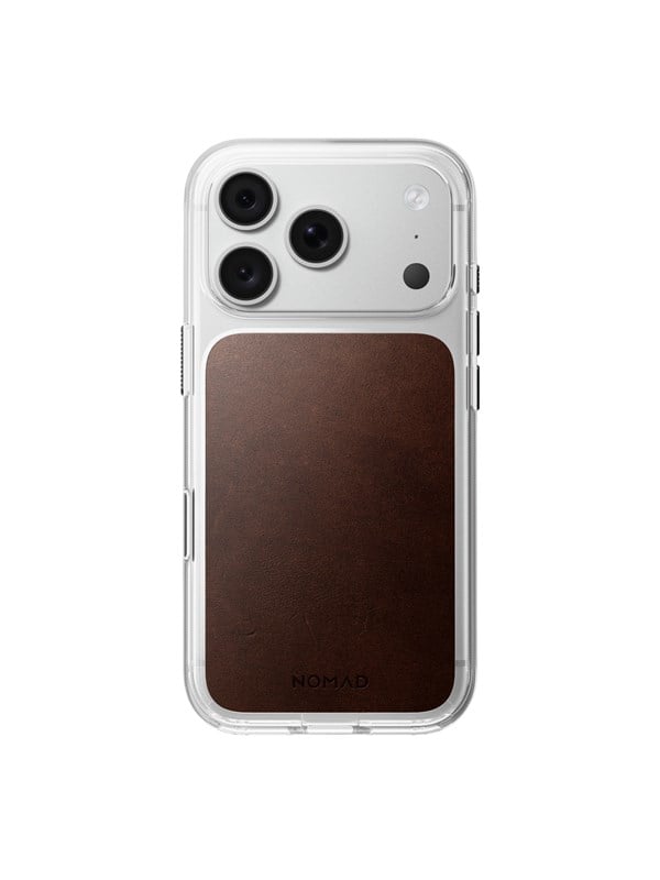 Nomad Clear Leather Case - rustic brown Horween - iPhone 18 Pro17 Pro