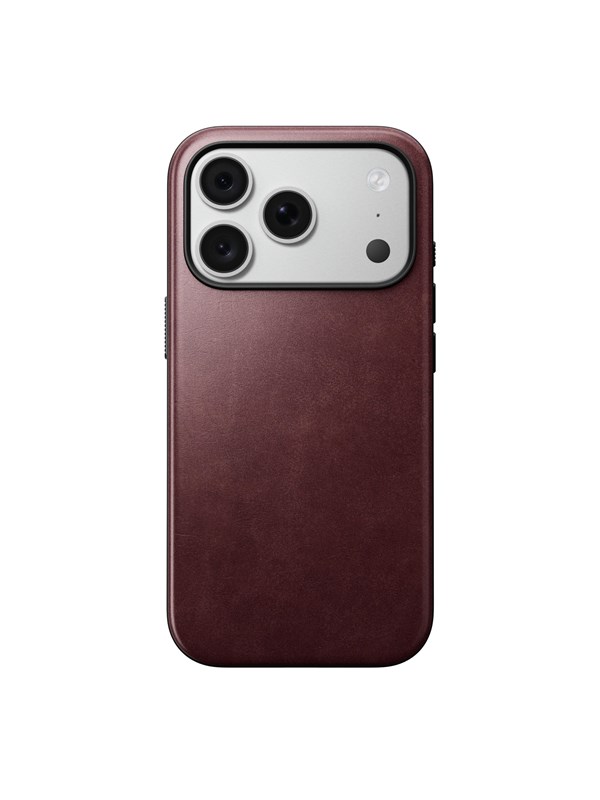 Nomad Modern Leather Case - burgundy (Horween) - iPhone 18 Pro/17 Pro