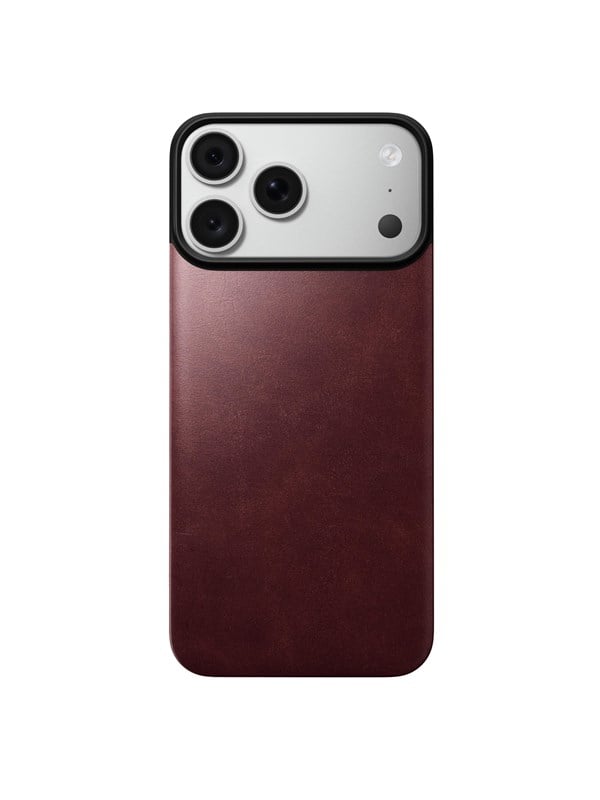 Nomad Magnetic Leather Back - burgundy Horween - Magsafe - iPhone 18 Pro Max17 Pro Max