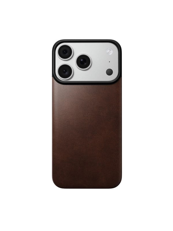 Nomad Magnetic Leather Back - rustic brown Horween - Magsafe - iPhone 18 Pro17 Pro