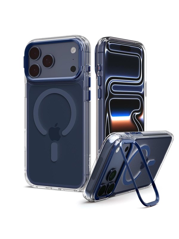 MagSafe-Hülle für Apple iPhone 18 Pro Max / 17 Pro Max, Spigen, Ultra Hybrid Optik S, Transparent Marineblau ACS11909
