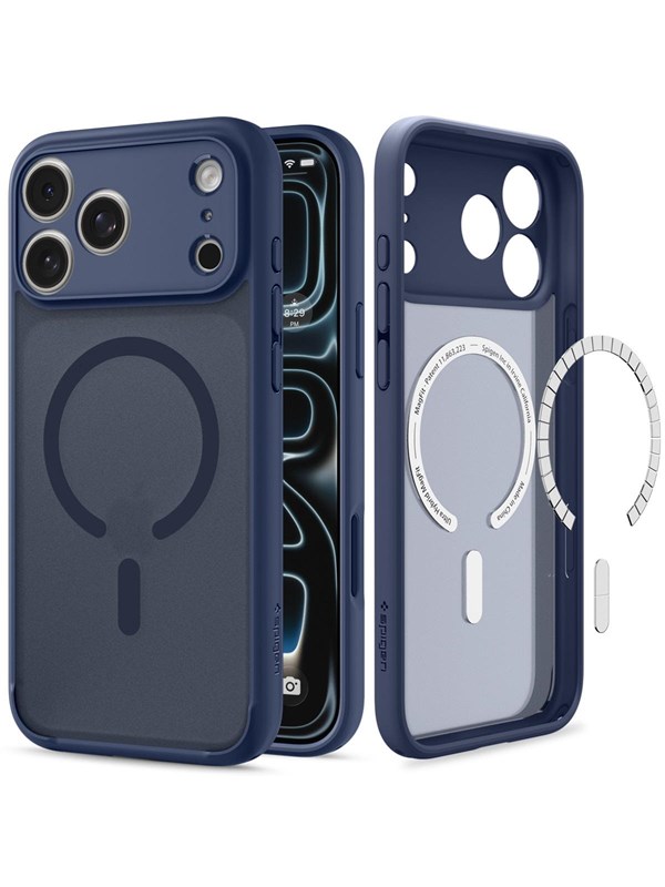 MagSafe-Hülle für Apple iPhone 18 Pro Max / 17 Pro Max, Spigen, Ultra Hybrid, Satin Marineblau ACS11918