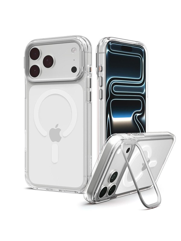 MagSafe-Hülle für Apple iPhone 18 Pro / 17 Pro, Spigen, Ultra Hybrid Optik S, Silber Transparent ACS11921