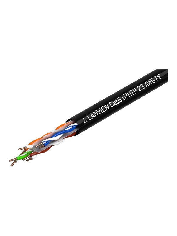 Lanview bulk cable - 305 m - black - Schwarz - 305m