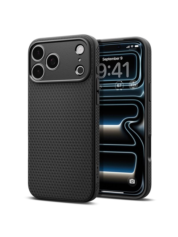 Hülle für Apple iPhone 18 Pro / 17 Pro, Spigen, Liquid Air, Matt Schwarz ACS12149
