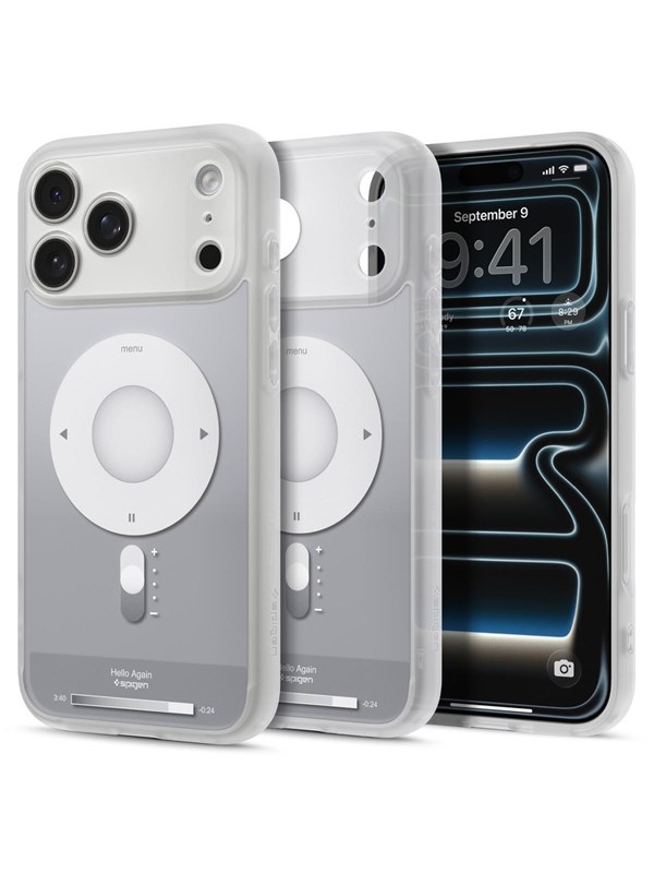 MagSafe-Hülle für Apple iPhone 18 Pro / 17 Pro, Spigen, Ultra Hybrid Classic, Silber ACS12167