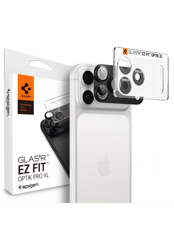 Spigen Glass tR EZ Fit Optik Pro XL 1 Pack - dark gray - iPhone 18 Pro