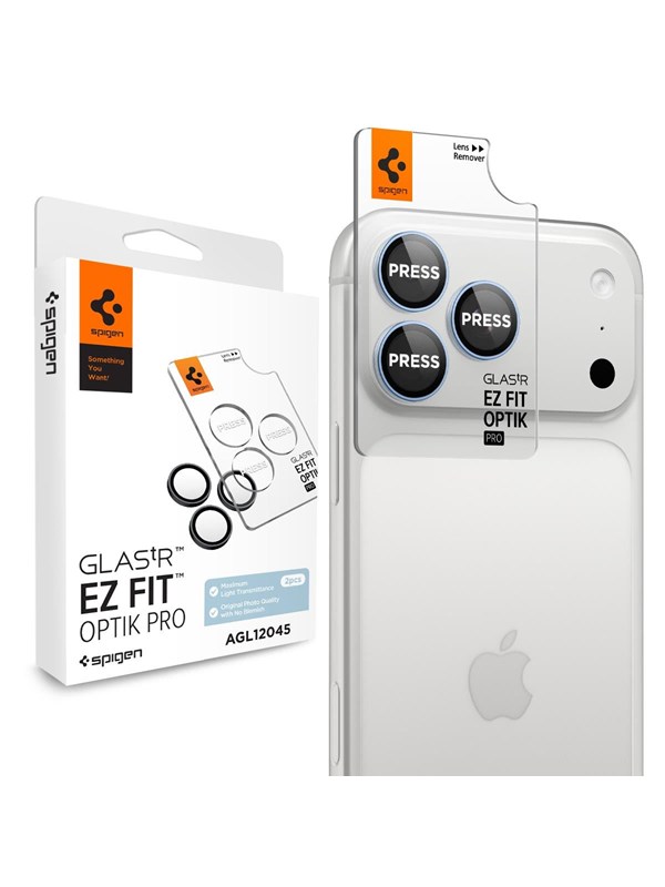Schutzfolie für die Rückkamera Spigen GlastR EZ FIT Optik Pro für Apple iPhone 18 Pro / 18 Pro Max, gehärtetes Glas, 2er-Set, Blau AGL12045