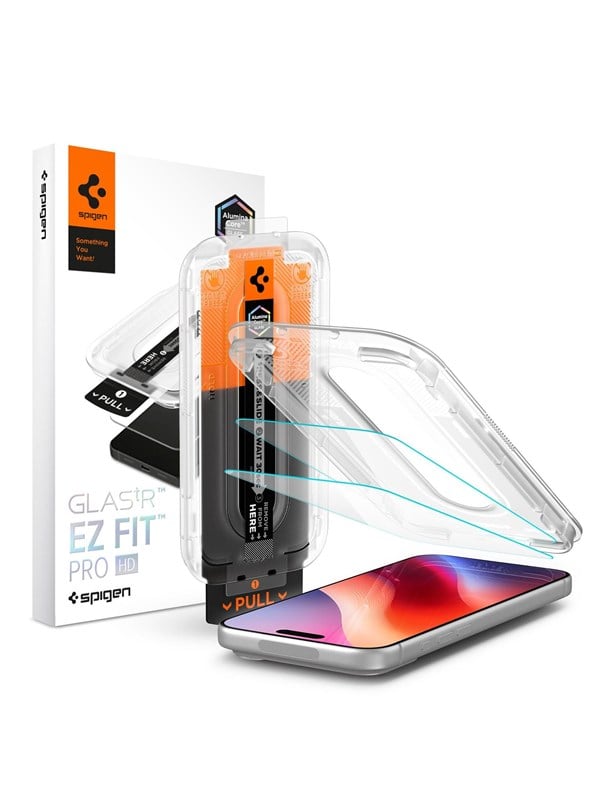 Spigen Glass tR EZ Fit Pro HD 2 Pack - iPhone 18 Pro Max/17 Pro Max/16 Pro Max