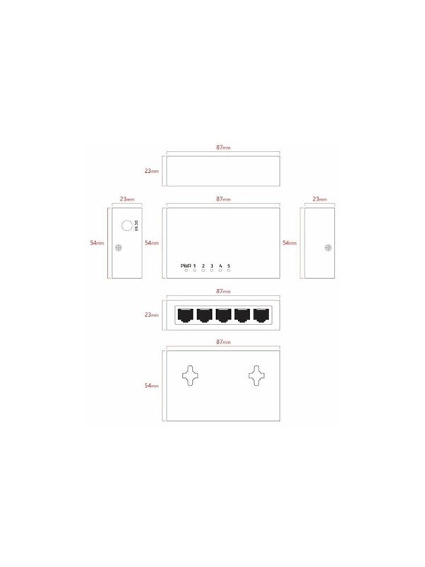 Lanview - switch - 5 ports - smart