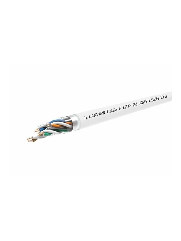 LANVIEW Cat6a F-UTP 4x2xAWG23 LSZH White 500m Fire ClassCca
