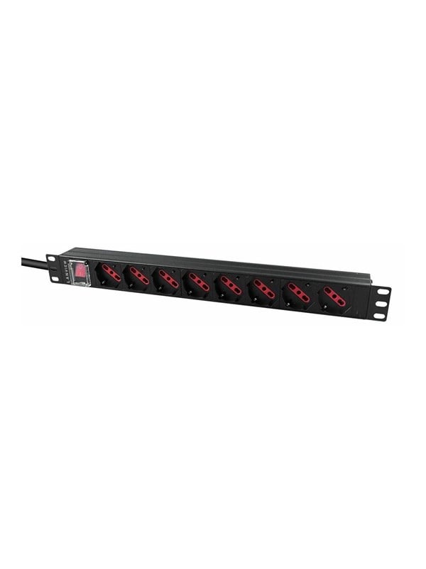 LANVIEW 1U 19 Inch 8 Port Type F/J with Switch 2M Power Cable