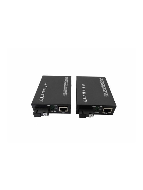 Lanview - transmitter and receiver - fibre media converter - 1GbE