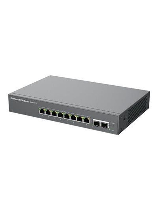 Grandstream GWN7721P Layer 2 Lite Managed 8-Port 25 Gigabit  2x 10 Gigabit SFP  PoE 30W Per Port Total Max 130W