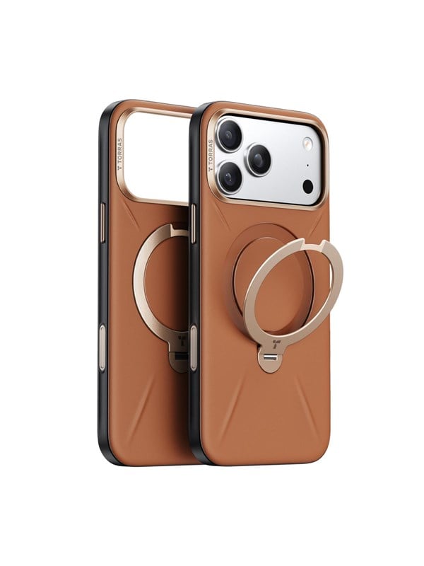 Torras Ostand Q3 VegSkin for iPhone 18 Pro - Brown
