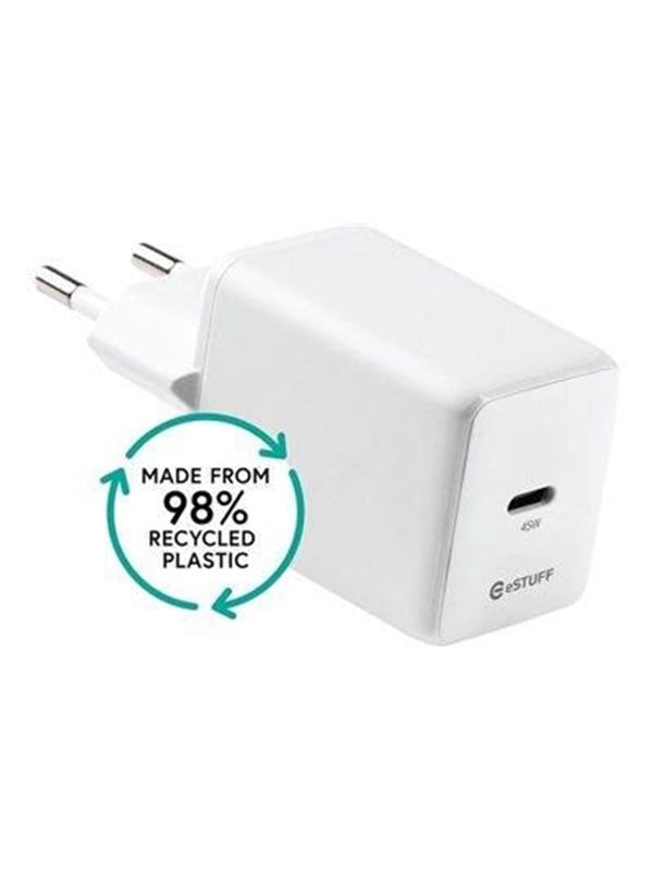 eSTUFF INFINITE power adapter - EU GaN - USB-C - 45 watt