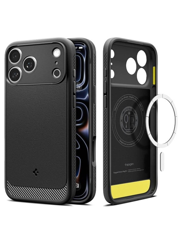 Spigen Rugged Armor MagSafe - matte black - iPhone 18 Pro/17 Pro