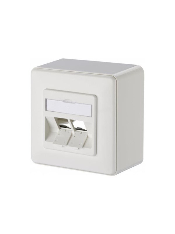 METZ CONNECT Keystone Anschlussdose AP 2 Port leer reinweiß (130B20D20002KE)
