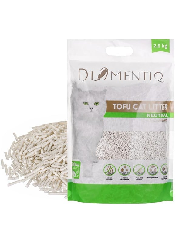 DIAMENTIQ Tofu Neutral Ultra clumping - pflanzliche Streu - 2.5 kg