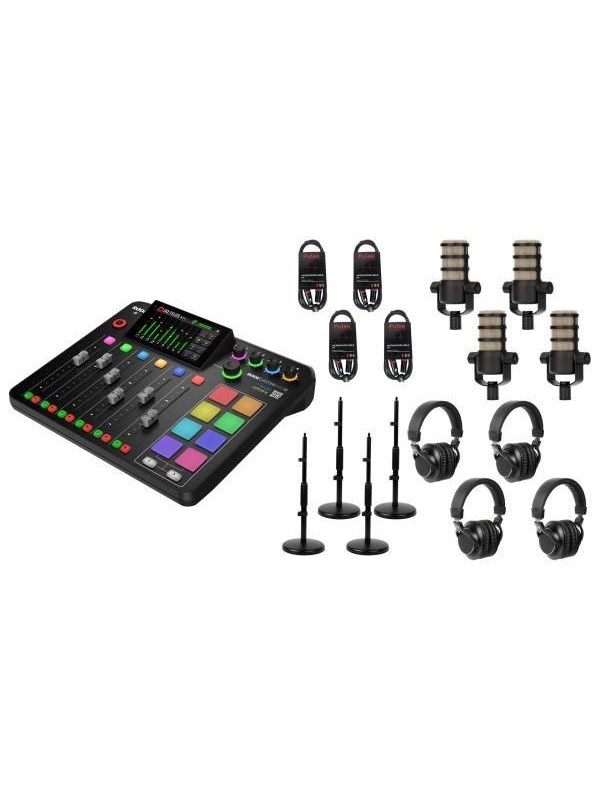 Rde RODEcaster PRO II Podcasting Quad Bundle
