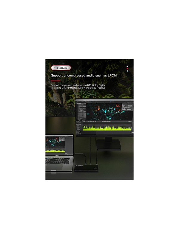 MicroConnect - videoaudio splitter - 4K60Hz - 8 ports