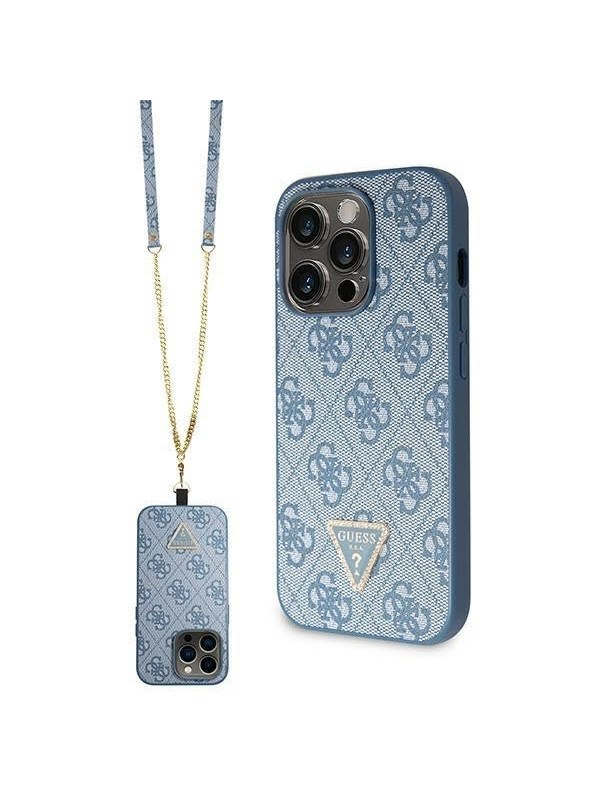 GUESS GUHCP15LP4TDSCPB iPhone 15 Pro 61 blueblue hardcase Crossbody 4G Metal Logo