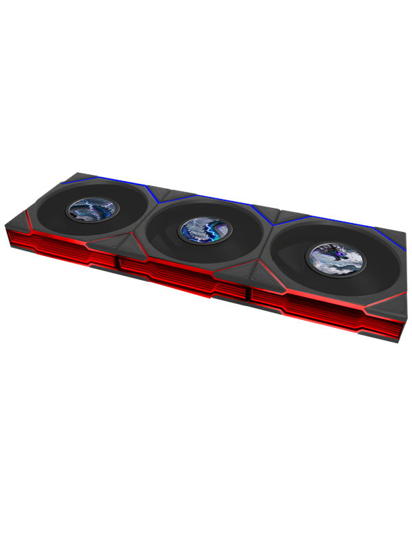 LIAN LI UNI FAN TL LCD FLEX 120mm Triple Fan Pack - Black