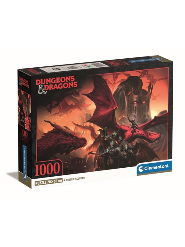 Clementoni Dungeons  Dragons Jigsaw Puzzle 1000 pieces 2D Puzzles