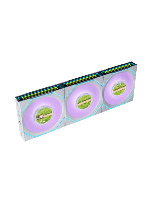 Lian Li UNI FAN SLINF LCD FLEX 120 (3-pack) - Gehäuselüfter - 120mm - Weiß mit RGB LED - 30 dBA