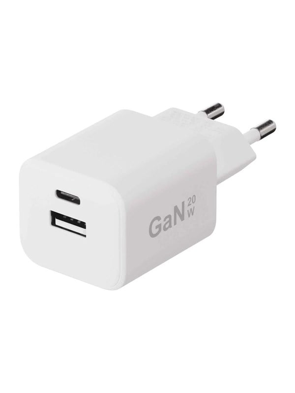 X2O 20W Dual Home Charger USB-CA GaN - White