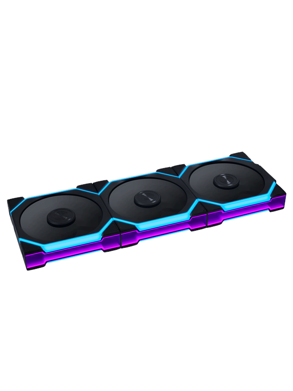 Lian Li UNI FAN SL FLEX 120 Reversed 3-pack with controller - Gehuselfter - 120mm - Schwarz mit RGB LED - 31 dBA