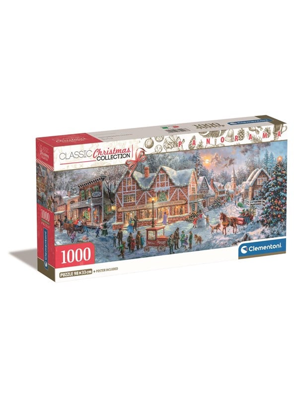 Clementoni HQC Panorama Jigsaw Puzzle Getting Ready for Christmas 1000 pieces 2D Puzzles