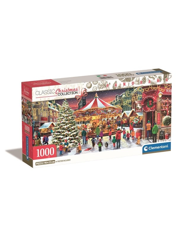 Clementoni HQC Panorama Jigsaw Puzzle Christmas Villa 1000 pieces 2D Puzzles