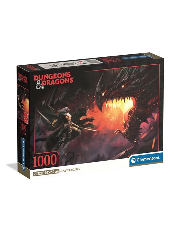 Clementoni Dungeons  Dragons Puzzle  Comp 1000 pieces 2D Puzzles