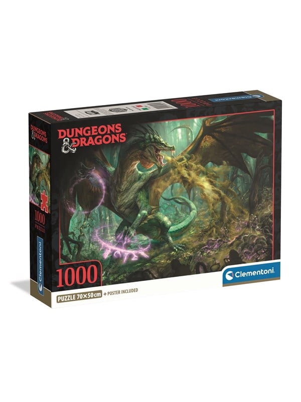 Clementoni Puzzle DungeonsDragons - Comp 1000-teilig 2D Puzzles