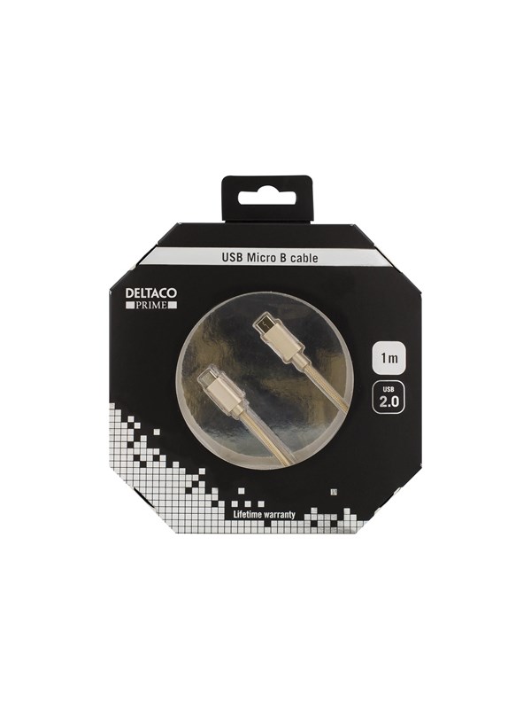 Deltaco Prime USBC-1250 - USB-C cable - USB-C to Micro-USB Type B - 1 m