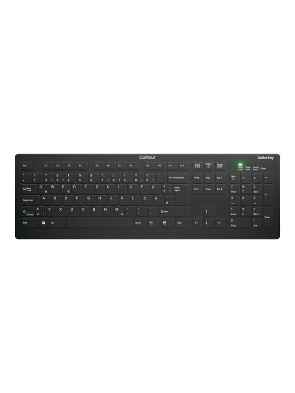 Cherry Contour Active Key QuickClean AK-C8112 - keyboard - medical hygienic design full size - QWERTZ - German - black Input Device - Tastatur - Deutsch - Schwarz