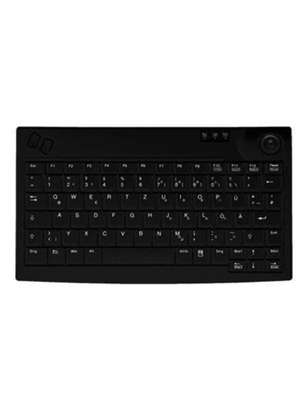Cherry Contour Active Key AK-440-TU - keyboard - with trackball - QWERTY - US - black Input Device - Tastatur - Englisch US - Schwarz