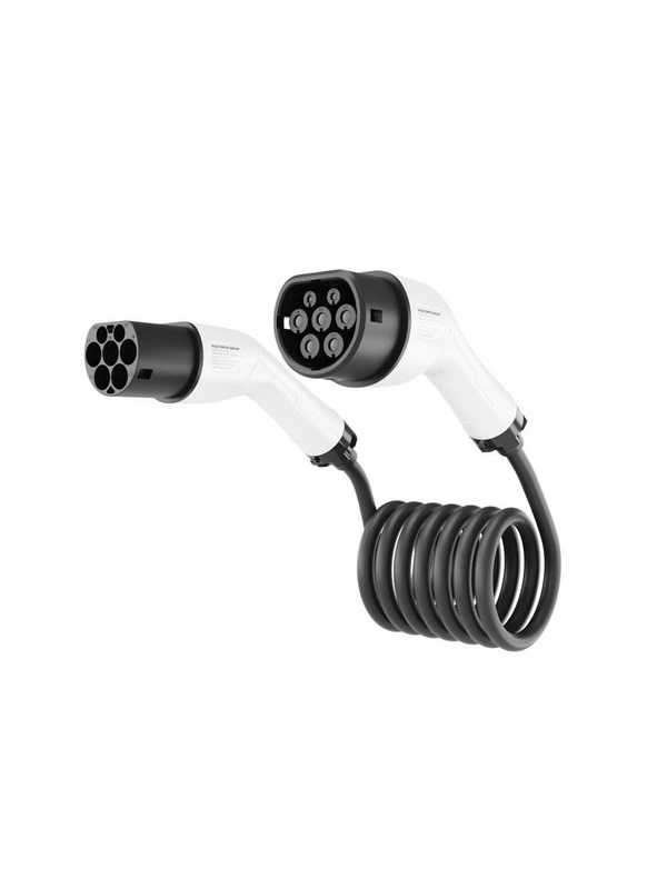 Gembird Ladekabel Typ 2 32A 3-phasig 22 kW Spiral - 5 Meter