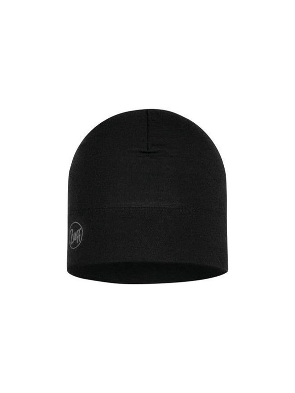 Buff  Merino Midweight Beanie - Solid Black