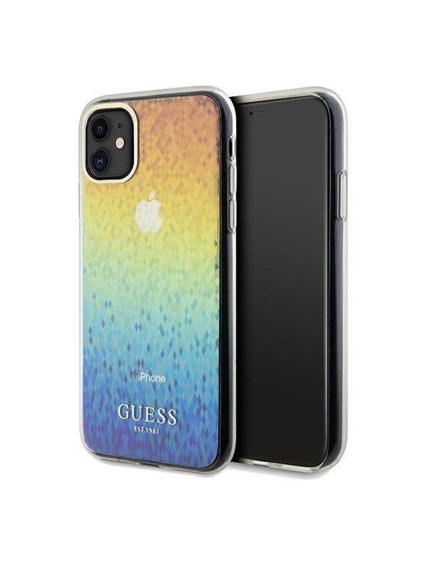 GUESS IML Faceted Mirror Disco Iridescent case for iPhone 11  Xr - multicolor