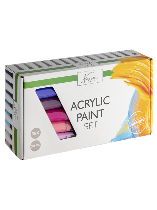 Nassau Acrylic Paint Set - 20 ml - 36 pcs