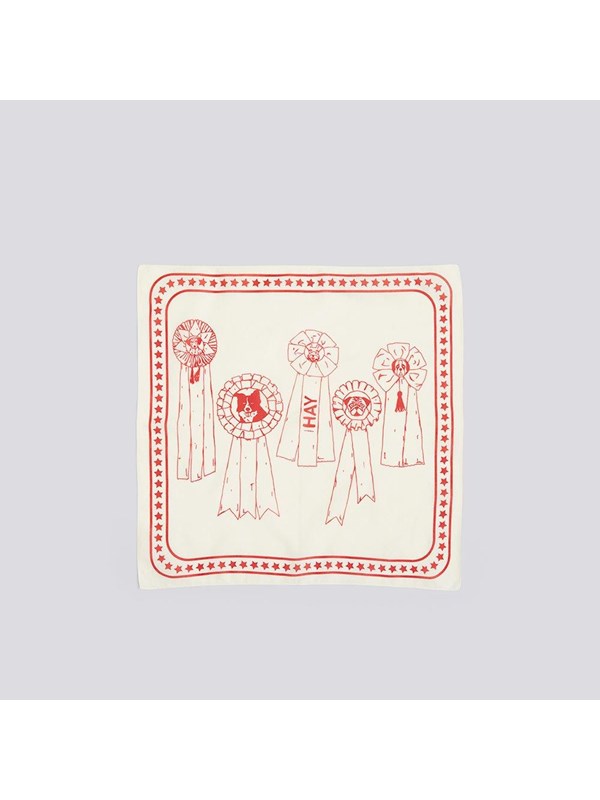 Hay zzHAY - Recycled Dogs Scarf 55 x 55 White  Red