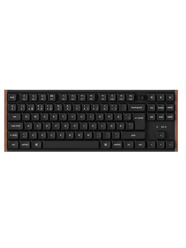 Keychron K1 Ultra SE 80% 8K Keychron Milk POM Red - Gaming Tastatur (TKL) - 80% - Nordic ISO - Schwarz
