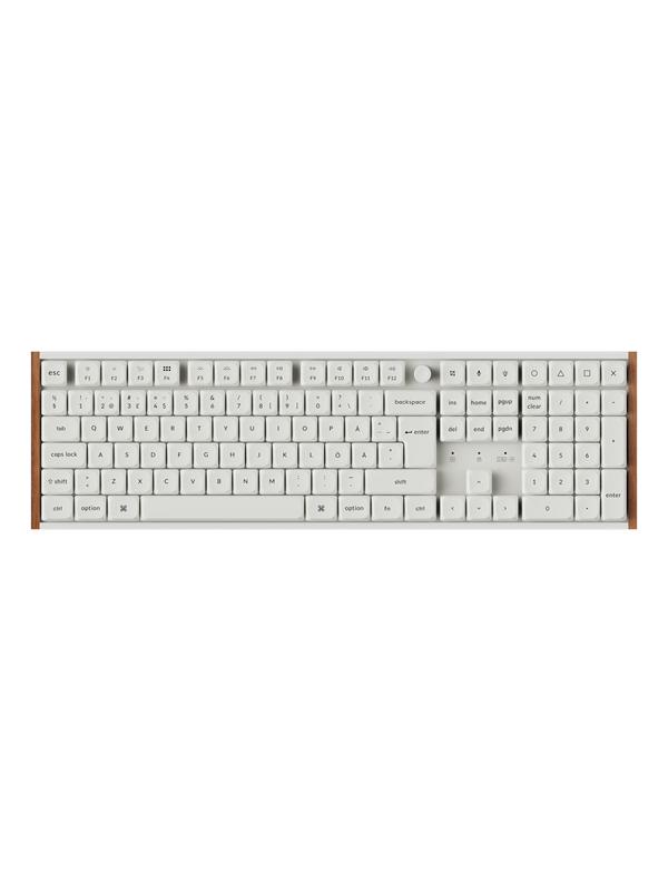 Keychron K5 Ultra SE 100% 8K Keychron Milk POM Red - Gaming Tastatur - Full-Size - Nordic ISO - Weiss