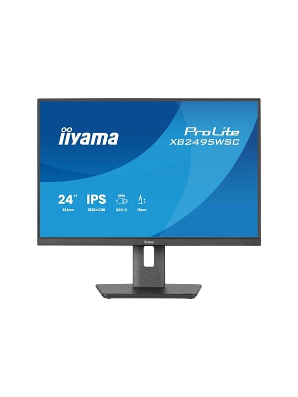 iiyama Prolite XB2495WSC-B1 WUXGA IPS LED-Monitor | 61,1 cm, 24,1”, 16:10 100Hz, HDMI, USB-C (65W), USB Hub (USB v3.2 Gen 1, Type-C), Höhenverstellung, Pivot, schwarz - Bild 4