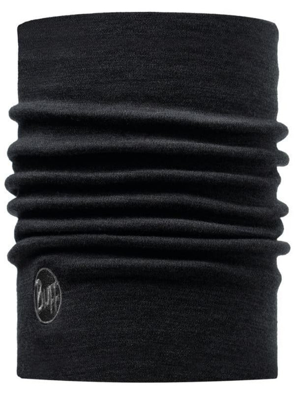 Buff Merino Heavyweight Neck Warmer - Solid Black