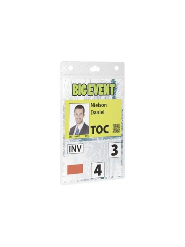 DURABLE name badge holder - for A6 - transparent pack of 20