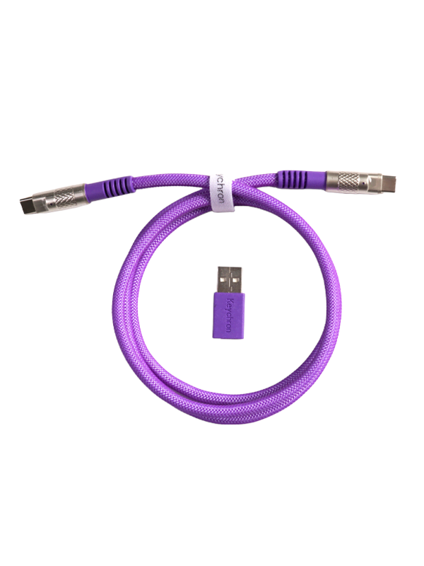 Keychron Doppelt ummanteltes Geek USB 8K-Kabel Purple - Tastaturkabel - Lila