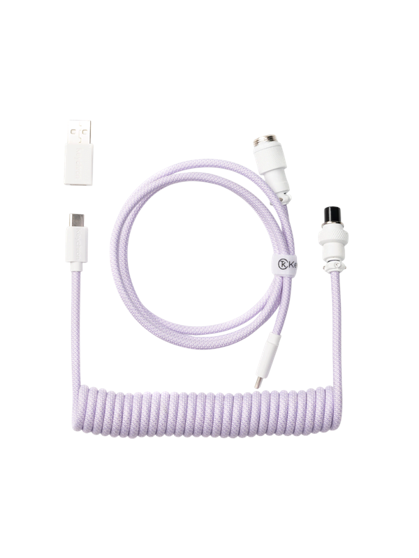 Keychron Gewendeltes Aviator USB 8K-Kabel gerade Light Purple - Tastaturkabel - Lila